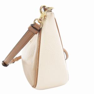 COACH CA173 テリ ミニ ショルダーバッグ ブロックカラー 斜め掛け クロスボディ レザー 茶 ブラウン