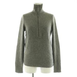 カシミヤ ハーフジップ ニット セーター 長袖 ハイネック 2 グレー /MY OS