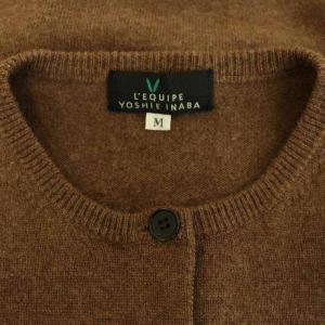 L'EQUIPE YOSHIE INABA アンサンブルニット カシミヤ クルーネックカーディガン タートルネック半袖カットソー M ブラウン /MY