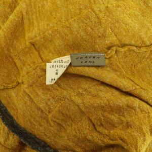 JURGEN LEHL ウール リネン カーディガン ニット 長袖 変形 ロング M マスタード /MY OS