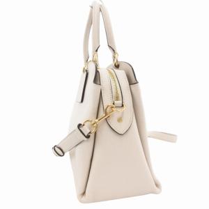 COACH 91493 リリーキャリーオール ハンドバッグ ショルダー 2WAY 斜め掛け ロゴ レザー 白 ホワイト