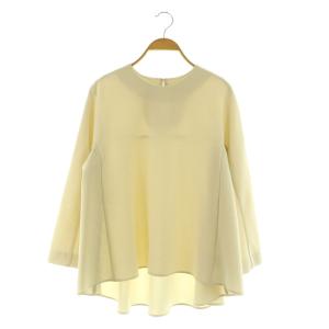 ドライダブルクロス クルーネックプルオーバー ブラウス 長袖 フレア 40 ライトベージュ /MY OS