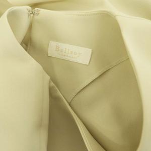 BALLSEY ドライダブルクロス クルーネックプルオーバー ブラウス 長袖 フレア 40 ライトベージュ /MY OS