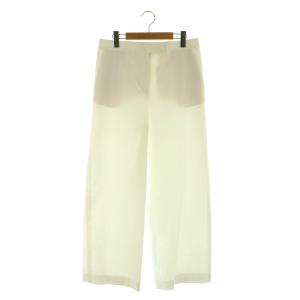 24SS ドライツイル セミワイドパンツ ハイウエスト 38 ホワイト /MY OS
