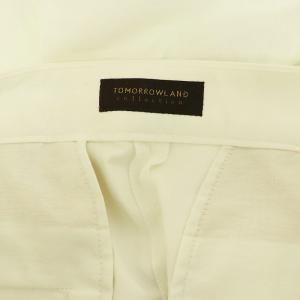 TOMORROWLAND collection 24SS ドライツイル セミワイドパンツ ハイウエスト 38 ホワイト /MY OS