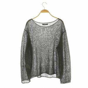 Plage Li/Ny SIMPLE プルオーバー ニット 長袖 グレー /HK OS