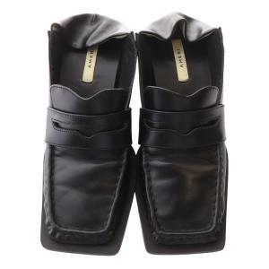 Ameri VINTAGE UND SQUARE TOE LOAFER ローファー スクエアトゥ レザー S 22.5cm 黒 ブラック