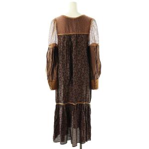 Ameri VINTAGE POSIE2WAY NOSTALGIC DRESS S ボルドー