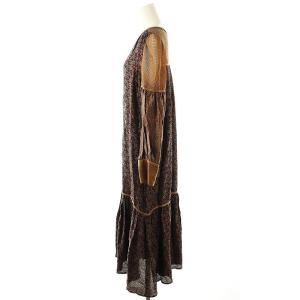 Ameri VINTAGE POSIE2WAY NOSTALGIC DRESS S ボルドー