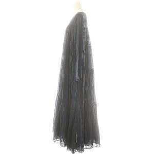 NE QUITTEZ PAS! Cotton Voile Tiered Maxi Dress ワンピース ロング 長袖 ネイビー /DO