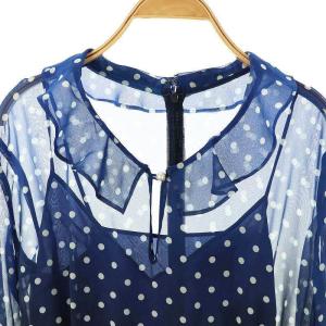 KEITA MARUYAMA ドットシアーオールインワン ワイド 長袖 1 ブルー マルチカラー /ES OS SH