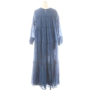 NE QUITTEZ PAS! Cotton Voile Tiered Maxi Dress ワンピース ロング ブルー /DO OS