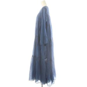 NE QUITTEZ PAS! Cotton Voile Tiered Maxi Dress ワンピース ロング ブルー /DO OS
