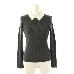 25SS カリグラフィーロゴニットプルオーバー カットソー F チャコールグレー ホワイト /DO OS