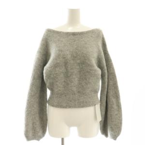 25SS ツイストニットプルオーバー セーター ウール混 F グレー /MI OS SH