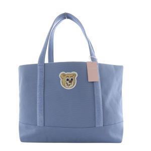 ラブラリーバイフェイラー 25SS オールドテディ ワッペントートバッグ ハンドバッグ ブルー L/OTE-223025