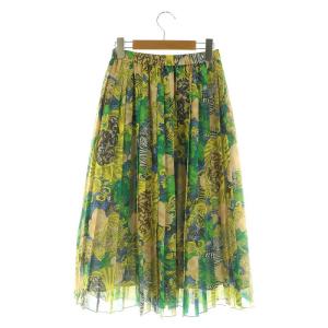 Diagram GRACE CONTINENTAL アニマルモチーフスカート ロング プリーツ 36 イエロー /MY OS