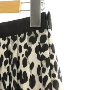 Diagram GRACE CONTINENTAL 23SS レオパードプリーツスカート ミモレ ロング ヒョウ柄 36 白 ホワイト 黒 ブラック /AT