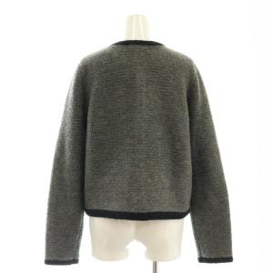 Mystrada 24AW セットアップ ブークレ ノーカラージャケット 台形スカート ウール混 36 グレー 黒 /MI