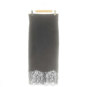 23AW リバーレースIラインスカート ロング タイト 38 ネイビー /DO OS