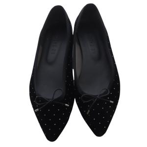 Le Talon 24AW ポインテッドトゥ グリッタードット バレエシューズ 25cm 黒 ブラック /SR22