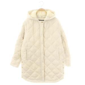 × アンフィーロ UNFILO 24AW 2WAY キルティングダウン コート フード ノーカラー S