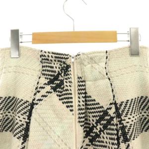 SNIDEL 24AW ロービングチェックロングスカート フレア マキシ ツイード 1 グレー 黒 ブラック /AT