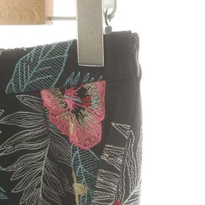 GRACE CONTINENTAL ボタニカルバード刺繍スカート フレアスカート チュール 36 ブラック マルチカラー /ES OS