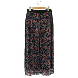 Diagram GRACE CONTINENTAL 配色レースワイドパンツ イージー 36 ブラック /HK OS