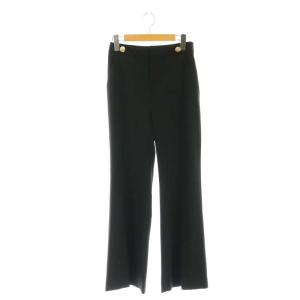 センタープレスフレアパンツ ジッパーフライ 36 ブラック /DO OS