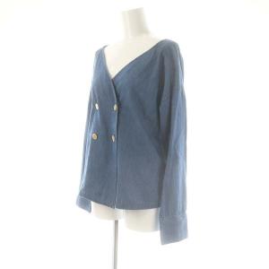 Diagram GRACE CONTINENTAL デニムダブルブラウス 長袖 36 ブルー /HK OS