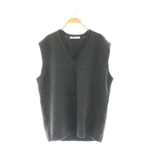 25SS コットンカシミヤニットベスト F ダークグレー
