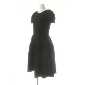 DAISY LIN Cocoon Sleeve Dress ワンピース ひざ丈 半袖 38 ブラック 06879 /DF OS