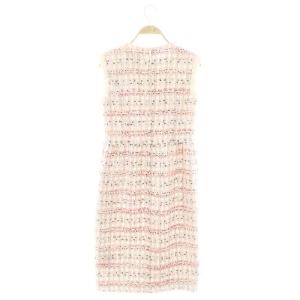 René MALHIA KENT ツイードワンピース カメリアブローチ付き 34 ピンク 6416510