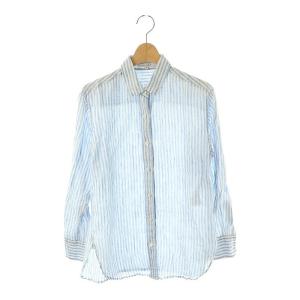 LIBECO リネン シャツ カジュアル 長袖 ステンカラー 大きい