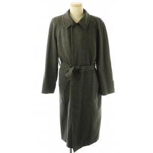 カシミヤ ロングコート ステンカラー ベルト付き 48 グレー /MI OS