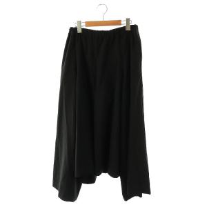 23SS サマーウールワイドデザインパンツ S ブラック GK-P023