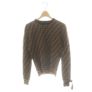 ズッカ柄 ジャガードニット プルオーバー 40 ブラウン