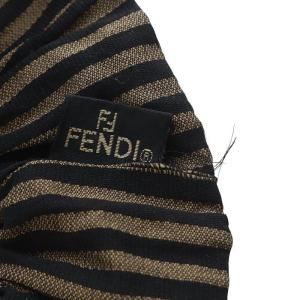 FENDI シュシュ ヘアゴム ぺカン柄 バイカラー ブラウン ブラック /YO23 OH