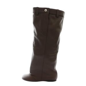 LOEWE TOY ロングブーツ 38 ブラウン L814285X52