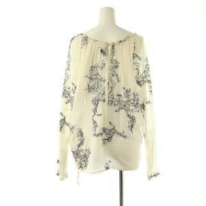 ANN DEMEULEMEESTER 刺繍デザイン ブラウス 長袖 36 オフホワイト /HK OS SH