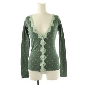 針抜きスカルレースカーディガン 長袖 F グリーン /HK OS