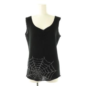 ドクロ イチゴ 半袖 カットソー Tシャツ プリント Uネック F 黒