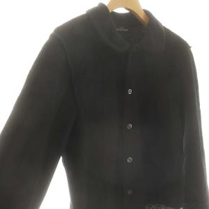 Tao ラウンドカラー裾レースシャツ ニット ウール 黒 /MI OS