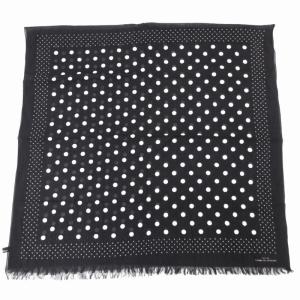 大判 ストール スカート ドット柄 フリンジ 黒 ブラック 白 ホワイト /GV