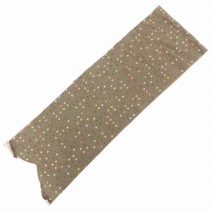 ドット柄ストール マフラー 裏毛 カーキ /GV