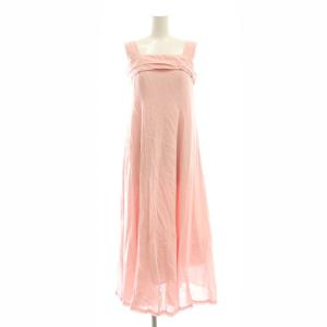 24SSノースリーブワンピース サマーカラーワンピース ロング 36 ピンク /DF OS