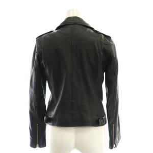 allureville ダブルライダースジャケット 革 ２ 黒 ブラック /SS OS