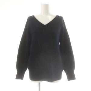 ソフィー sophi フォックスVネックニット セーター 長袖 38 ネイビー /DF OS