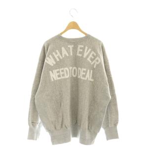 コットン スウェット トレーナー クルーネック グレー /AT OS